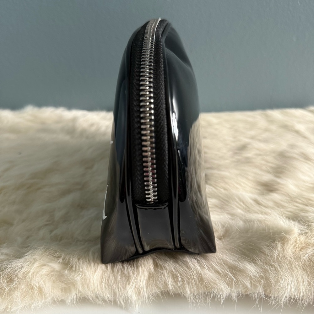 Dolls Kill Black Patent Leather Cosmetic Travel Bag - Picture 2 of 7